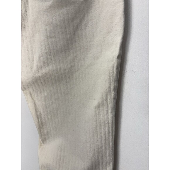 Anthropologie Women’s Carpenter Herringbone Cream Pants High Rise Sz Petite 27 - Picture 11 of 13